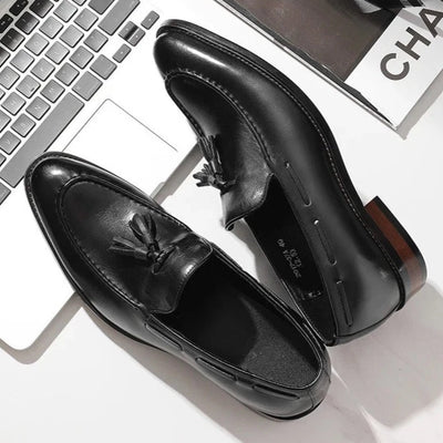 Men's Loafer Shoes Cowhide Leather  Slip-On
