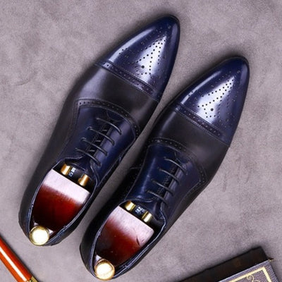 Wedding Shoes Men Groom Genuine Leather