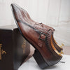 Men's Casual Shoes Loafers Shoes Genuine Leather Monk Strap