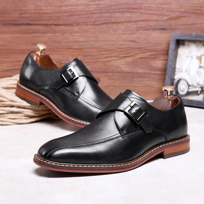 Men's Dress Shoes Genuine Leather Buckle Formal