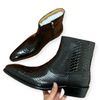 Ankle Boots Red Black Basic Boots Genuine Leather For Men