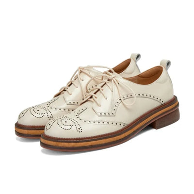 Oxford Shoes For Women Genuine Leather Casual Shoes