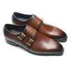 Dress Shoes Genuine Leather Monk Strap Italian Style For Men