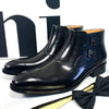 Black Ankle Boots Cow Leather For Men