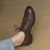 Oxford Brogue Leather Shoes For Women Vintage British Style