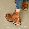Women's Ankle Boots Cow Leather Retro Shoes Handmade