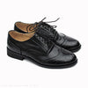 Women's Black Shoes Oxford Style Genuine Leather Handmade