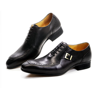 Men's Oxford Shoe Office Business Formal Shoes Leather Handmade