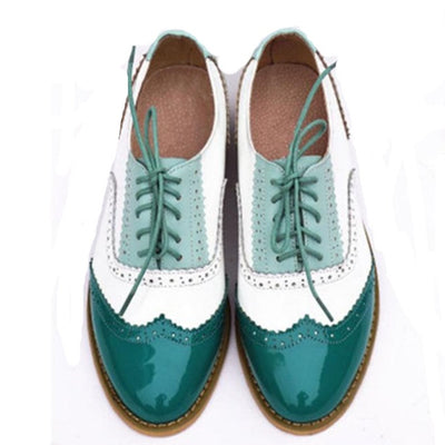 Women's Casual Shoes Mixed Colors Vintage Genuine Leather