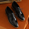 Black Shoes Oxford Vintage Handmade Genuine Leather For Ladies