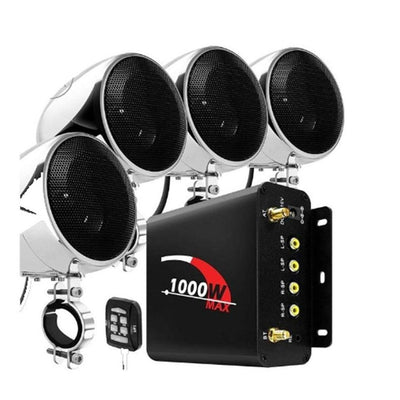 Motorcycle Bluetooth Speakers Audio 4 Channel 1000W