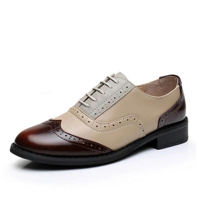 Leather Casual Vintage Lady Shoes Handmade