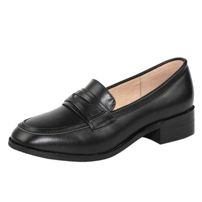 Women Genuine Leather  Black Shoes Handmade Oxford Shoes