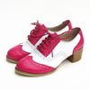 Women's Oxford Pumps Shoes Handmade Genuine Leather