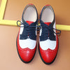 Women Oxford Brogues Shoes Genuine Leather Handmade