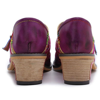 Purple Shoes For Women High Hell Handmade Leather