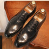 Men's Oxfords Shoes Genuine Leather Dress Bullock Brogue Handmade
