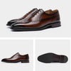 Men's Oxfords Shoes Genuine Leather Dress Bullock Brogue Handmade
