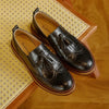Flats Oxfords Leather Shoes Slip On Handmade  For Ladies