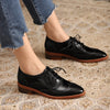 Casual Shoes Leather Handmade Flats Oxfords For Lady
