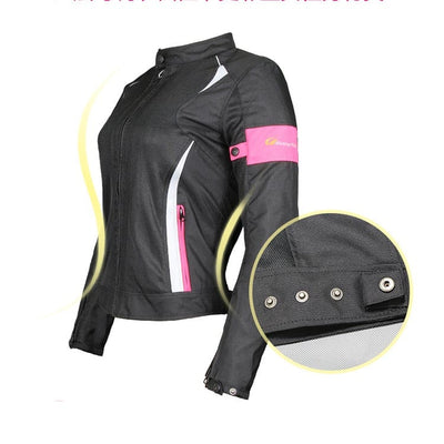 Motorcycle Jacket Women Breathable Mesh Touring