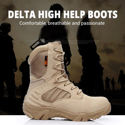 Motorcycle Boots High Ankle Racing Moto Boots Men Military Boots