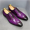 Purple Shoes Dress Shoes Leather Handmade For Men