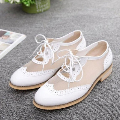 Flats Oxford Shoes Genuine Leather For Women Summer
