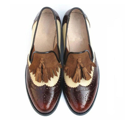 Flats Shoes Slip- on For Women Genuine Leather Handmade